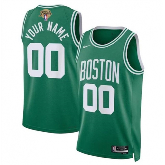 Men's Boston Celtics Active Player Custom Kelly Green 2024 Finals Icon Edition Stitched Basketball Jersey