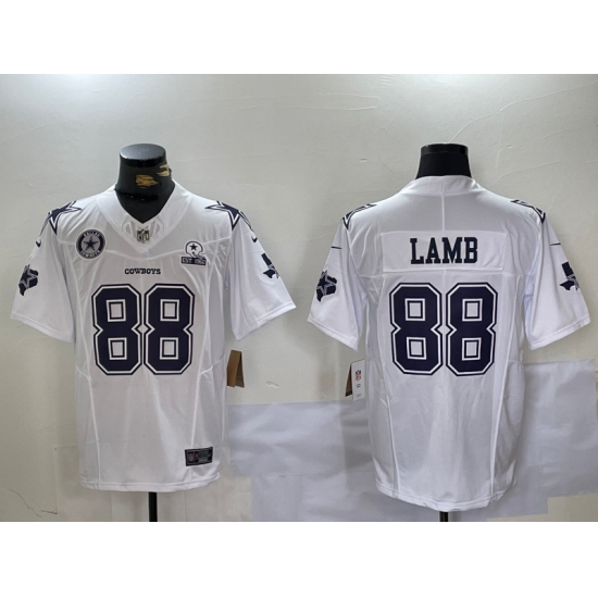 Men's Dallas Cowboys #88 CeeDee Lamb 2024 White F.U.S.E. With Established In 1960 Stitched Football Jersey - Ujersey