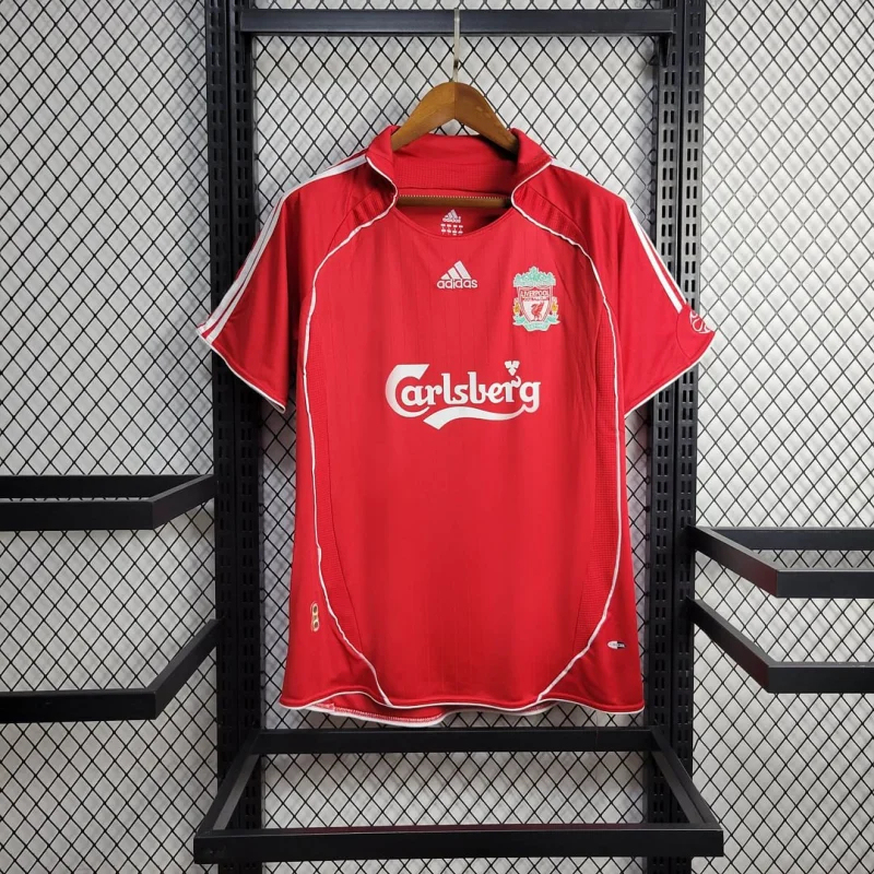 Liverpool Retro Football Jersey Home Custom Shirt 2006/07 - ujerseystore