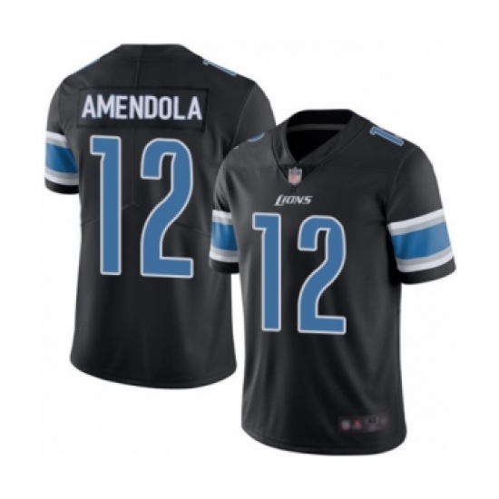 Men's Detroit Lions #12 Danny Amendola Limited Black Rush Vapor Untouchable Football Jersey - Ujersey