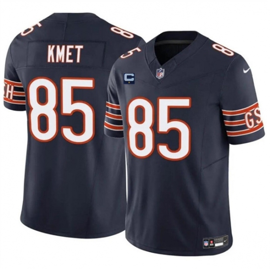 Men's Chicago Bears #85 Cole Kmet Navy 2024 F.U.S.E. With 1-star C Vapor Untouchable Limited Football Stitched Jersey - Ujersey