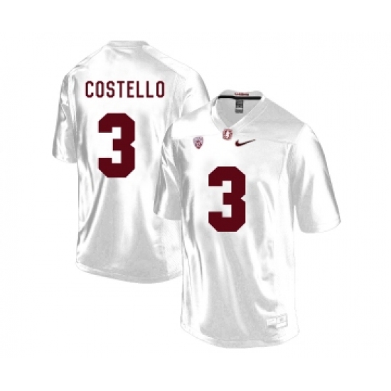 Stanford Cardinal 3 K.J. Costello White College Football Jersey