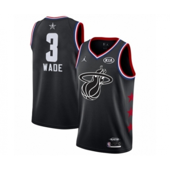 Men's Miami Heat #3 Dwyane Wade Swingman Black 2019 All-Star Game Basketball Jersey - Ujersey