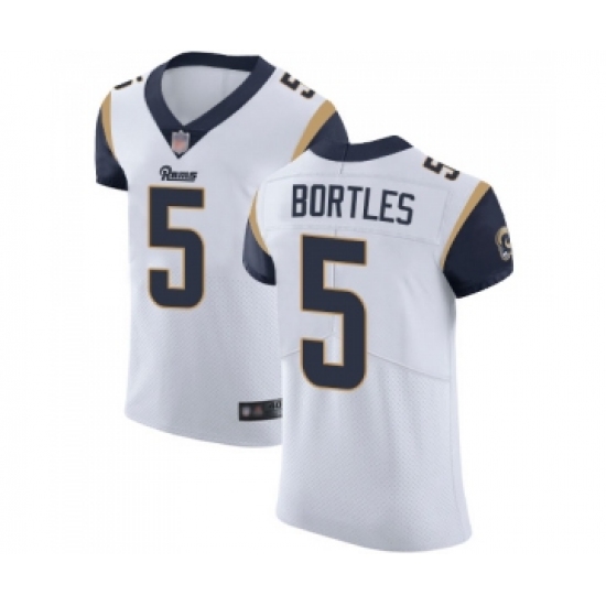 Men's Los Angeles Rams #5 Blake Bortles White Vapor Untouchable Elite Player Football Jersey