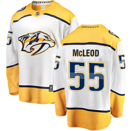 Youth Nashville Predators #55 Cody McLeod Fanatics Branded White Away Breakaway NHL Jersey - Ujersey