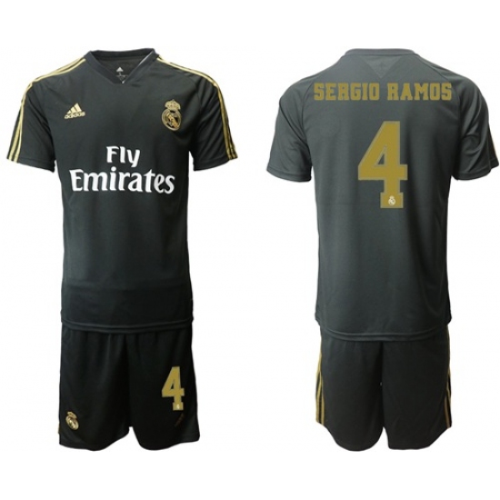 Real Madrid #4 Sergio Ramos Black Training Soccer Club Jersey