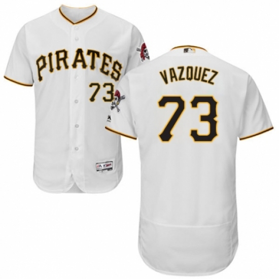 Men's Majestic Pittsburgh Pirates #73 Felipe Vazquez White Home Flex Base Authentic Collection MLB Jersey - Ujersey
