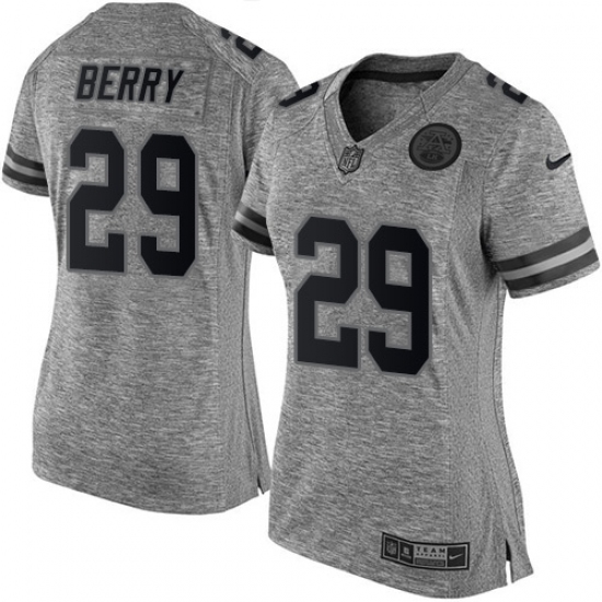 Women's Nike Kansas City Chiefs #29 Eric Berry Limited Gray Gridiron NFL Jersey - Ujersey