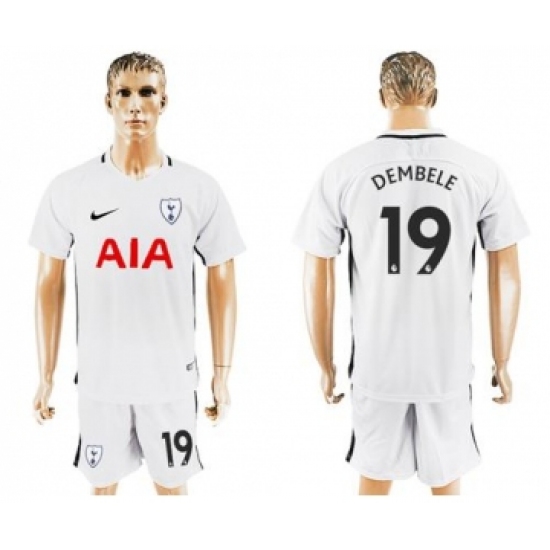 Tottenham Hotspur #19 Dembele White Home Soccer Club Jersey