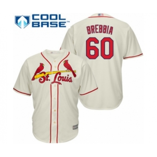 Youth St. Louis Cardinals #60 John Brebbia Authentic Cream Alternate Cool Base Baseball Player Jersey - Ujersey