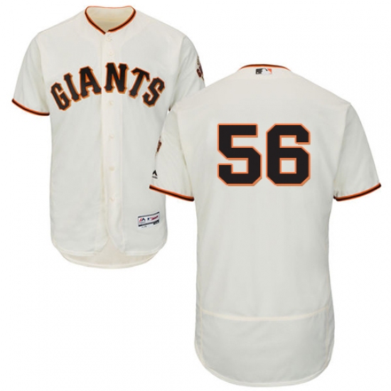 Men's Majestic San Francisco Giants #56 Tony Watson Cream Home Flex Base Authentic Collection MLB Jersey - Ujersey