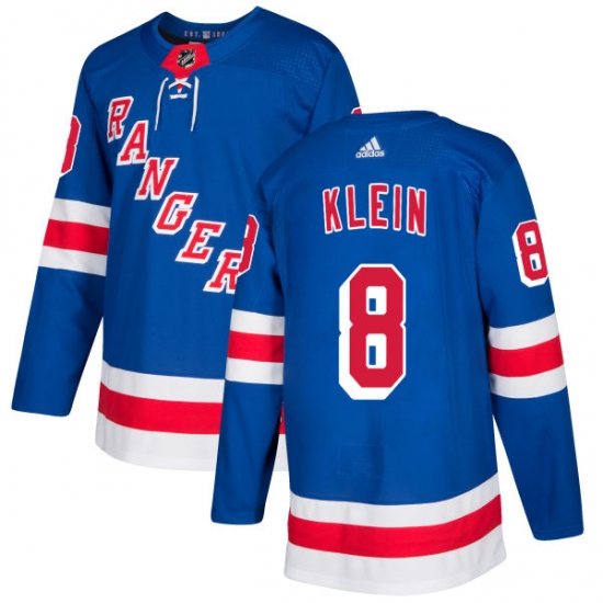 Men's Adidas New York Rangers #8 Kevin Klein Authentic Royal Blue Home NHL Jersey - Ujersey