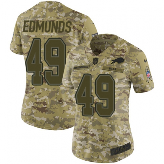 Women's Nike Buffalo Bills #49 Tremaine Edmunds Limited Camo 2018 Salute to Service NFL Jersey - Ujersey