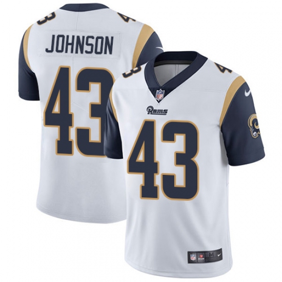 Youth Nike Los Angeles Rams #43 John Johnson White Vapor Untouchable Limited Player NFL Jersey - Ujersey