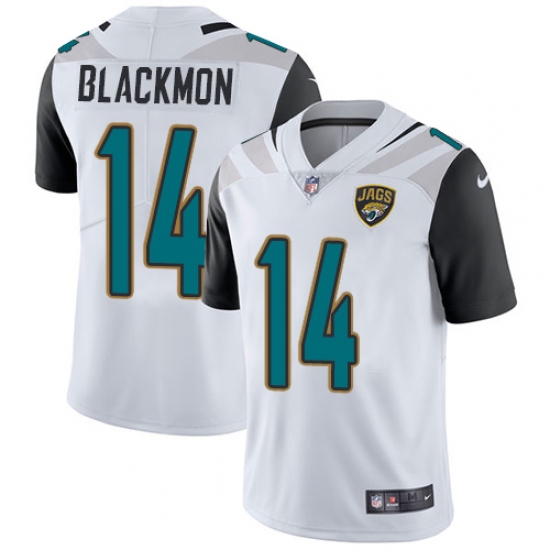 Men's Nike Jacksonville Jaguars #14 Justin Blackmon White Vapor Untouchable Limited Player NFL Jersey - Ujersey