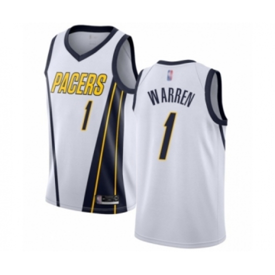 Women's Indiana Pacers #1 T.J. Warren White Swingman Jersey - Earned Edition - Ujersey