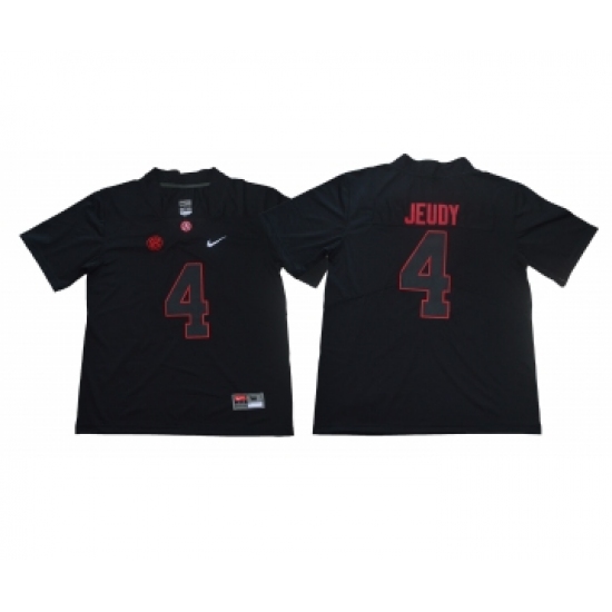 Alabama Crimson Tide 4 Jerry Jeudy Black Shadow Nike College Football Jersey - Ujersey