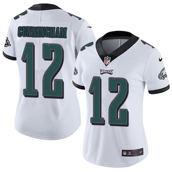 Women's Nike Philadelphia Eagles #12 Randall Cunningham White Vapor Untouchable Limited Player NFL Jersey - Ujersey