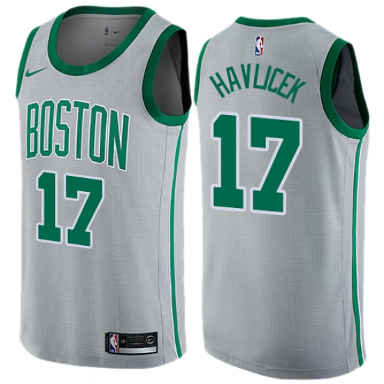 Youth Nike Boston Celtics #17 John Havlicek Swingman Gray NBA Jersey - City Edition - Ujersey