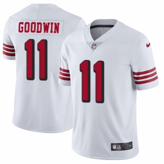 Men's Nike San Francisco 49ers #11 Marquise Goodwin Elite White Rush Vapor Untouchable NFL Jersey - Ujersey
