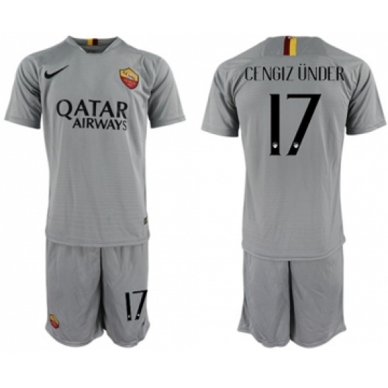 Roma #17 Cengiz Under Away Soccer Club Jersey