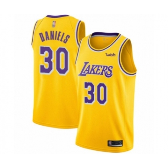 Youth Los Angeles Lakers #30 Troy Daniels Swingman Gold Basketball Jersey - Icon Edition - Ujersey