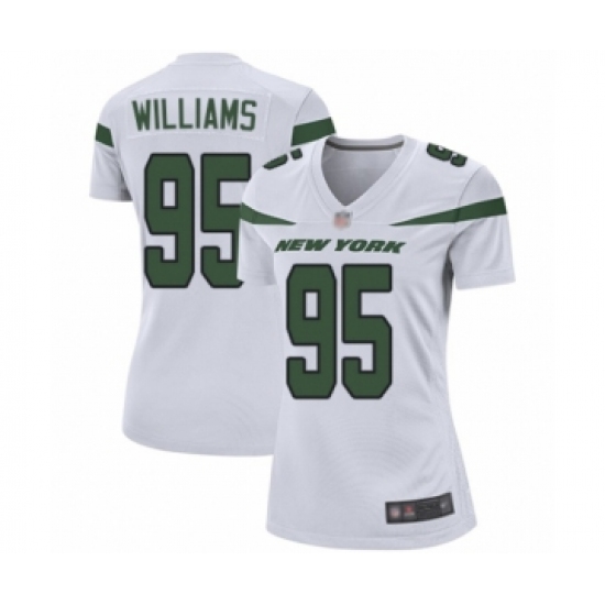 Women's New York Jets #95 Quinnen Williams Game White Football Jersey - Ujersey