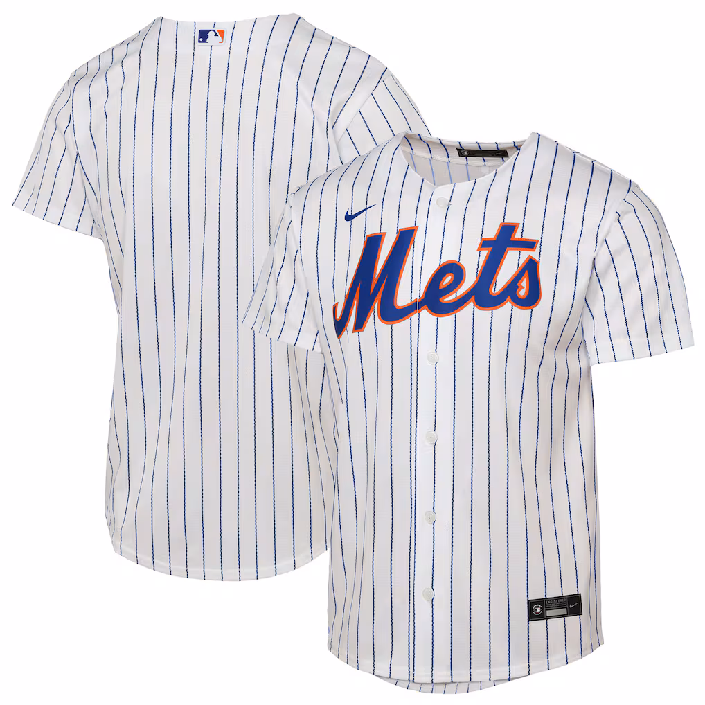 Youth New York Mets  Nike White Home Replica Jersey - Ujersey