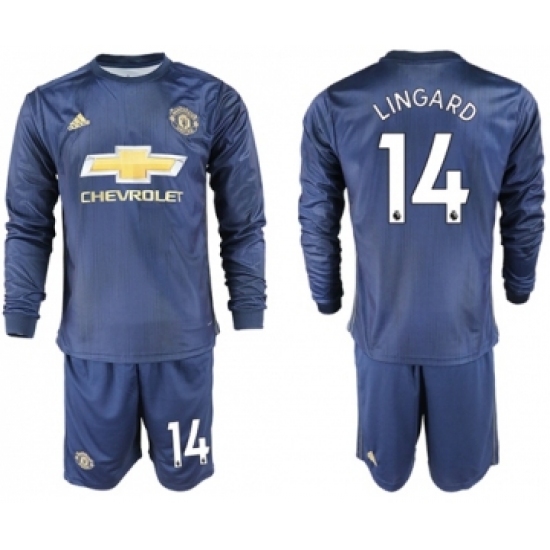 Manchester United #14 Lingard Third Long Sleeves Soccer Club Jersey