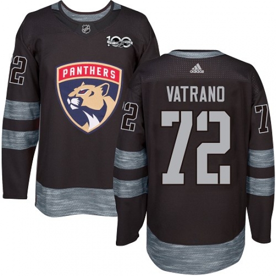 Men's Adidas Florida Panthers #72 Frank Vatrano Authentic Black 1917-2017 100th Anniversary NHL Jersey - Ujersey