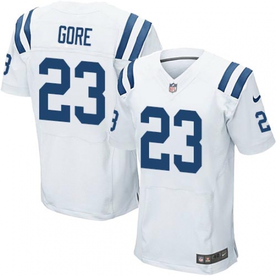 Men's Nike Indianapolis Colts #23 Frank Gore Elite White NFL Jersey - Ujersey