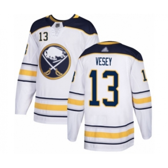 Men's Buffalo Sabres #13 Jimmy Vesey Authentic White Away Hockey Jersey - Ujersey