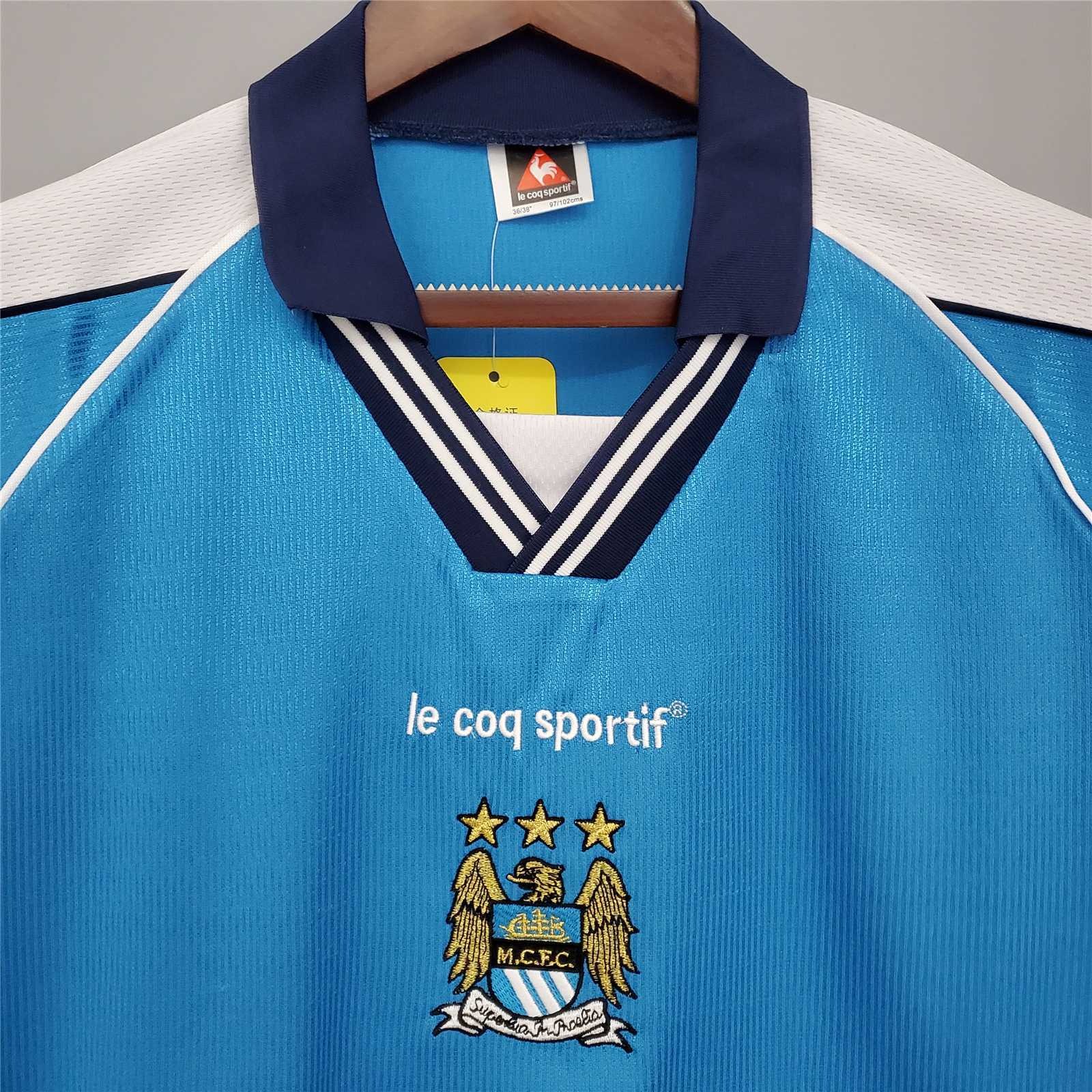 Manchester City Retro Home Football Jersey Shirt 1999/01 - Ujersey NHL