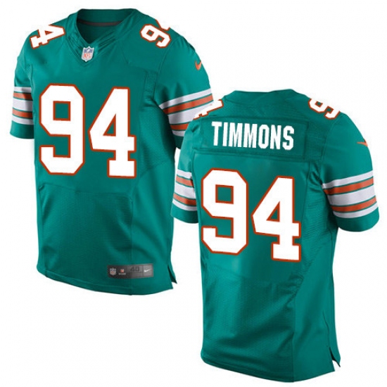 Men's Nike Miami Dolphins #94 Lawrence Timmons Elite Aqua Green Alternate NFL Jersey - Ujersey