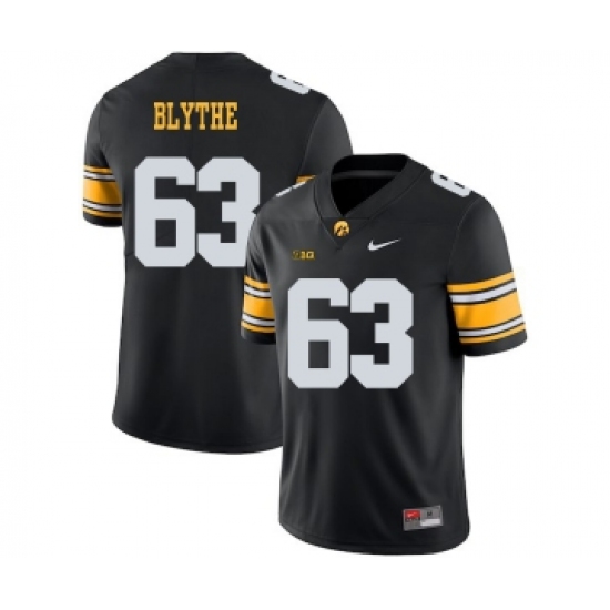 Iowa Hawkeyes 63 Austin Blythe Black College Football Jersey - Ujersey