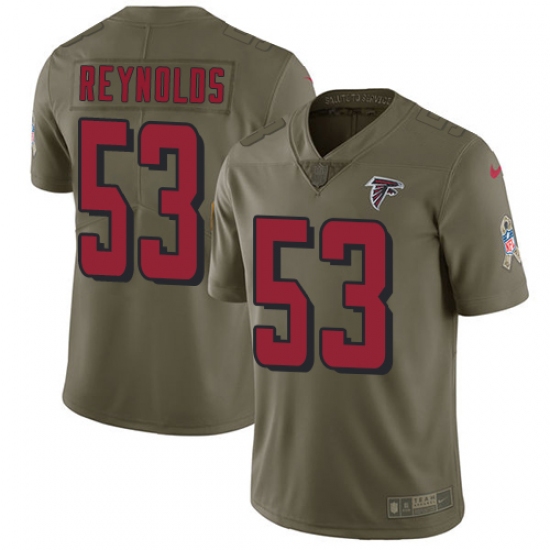 Men's Nike Atlanta Falcons #53 LaRoy Reynolds Limited Olive 2017 Salute to Service NFL Jersey - Ujersey