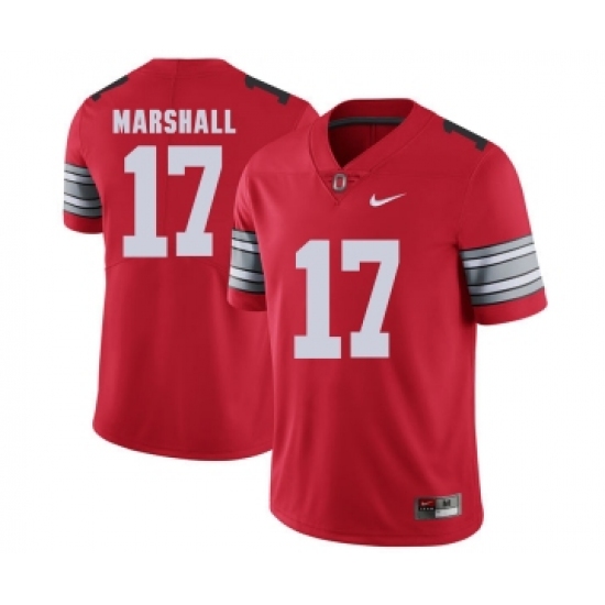 Ohio State Buckeyes 17 Jalin Marshall Red 2018 Spring Game College Football Limited Jersey - Ujersey