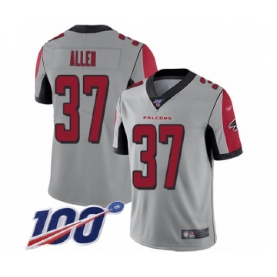 Youth Atlanta Falcons #37 Ricardo Allen Limited Silver Inverted Legend 100th Season Football Jersey - Ujersey