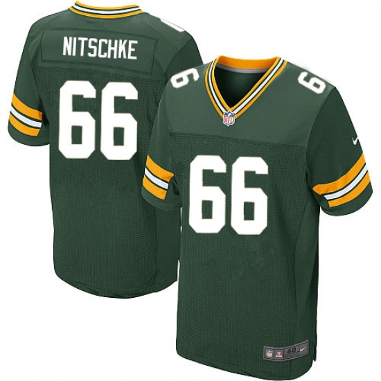Men's Nike Green Bay Packers #66 Ray Nitschke Elite Green Team Color NFL Jersey - Ujersey