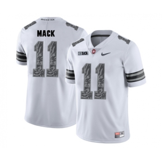Ohio State Buckeyes 11 Austin Mack White Shadow College Football Jersey - Ujersey