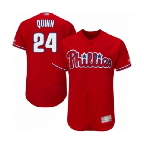 Men's Philadelphia Phillies #24 Roman Quinn Red Alternate Flex Base Authentic Collection Baseball Player Jersey - Ujersey