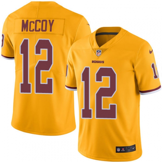 Youth Nike Washington Redskins #12 Colt McCoy Limited Gold Rush Vapor Untouchable NFL Jersey