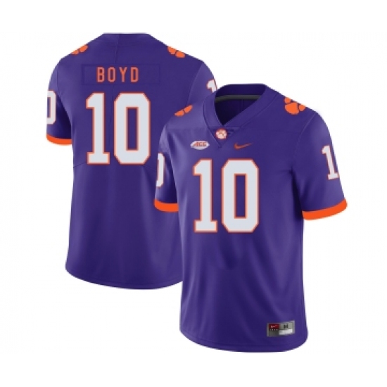Clemson Tigers 10 Tajh Boyd Purple Nike College Football Jersey - Ujersey