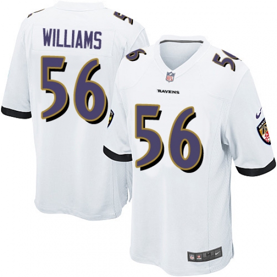 Men's Nike Baltimore Ravens #56 Tim Williams Game White NFL Jersey - Ujersey