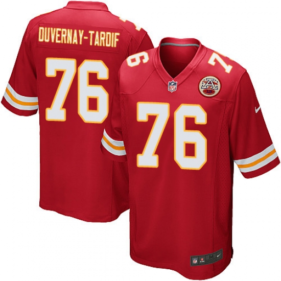 Men's Nike Kansas City Chiefs #76 Laurent Duvernay-Tardif Game Red Team Color NFL Jersey - Ujersey