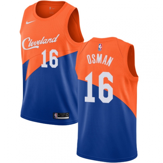 Women's Nike Cleveland Cavaliers #16 Cedi Osman Swingman Blue NBA Jersey - City Edition - Ujersey