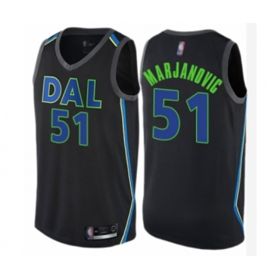 Youth Dallas Mavericks #51 Boban Marjanovic Swingman Black Basketball Jersey - City Edition - Ujersey
