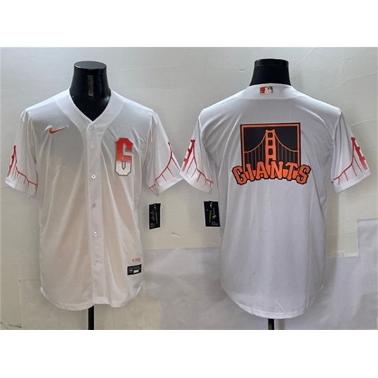 Men's San Francisco Giants Team Big Logo White City Connect Cool Base Stitched Baseball Jersey