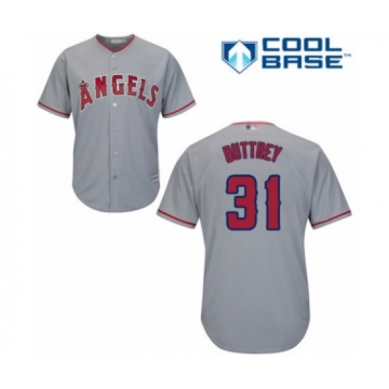Youth Los Angeles Angels of Anaheim #31 Ty Buttrey Authentic Grey Road Cool Base Baseball Player Jersey - Ujersey