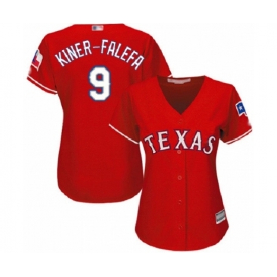 Women's Texas Rangers #9 Isiah Kiner-Falefa Authentic Red Alternate Cool Base Baseball Player Jersey - Ujersey